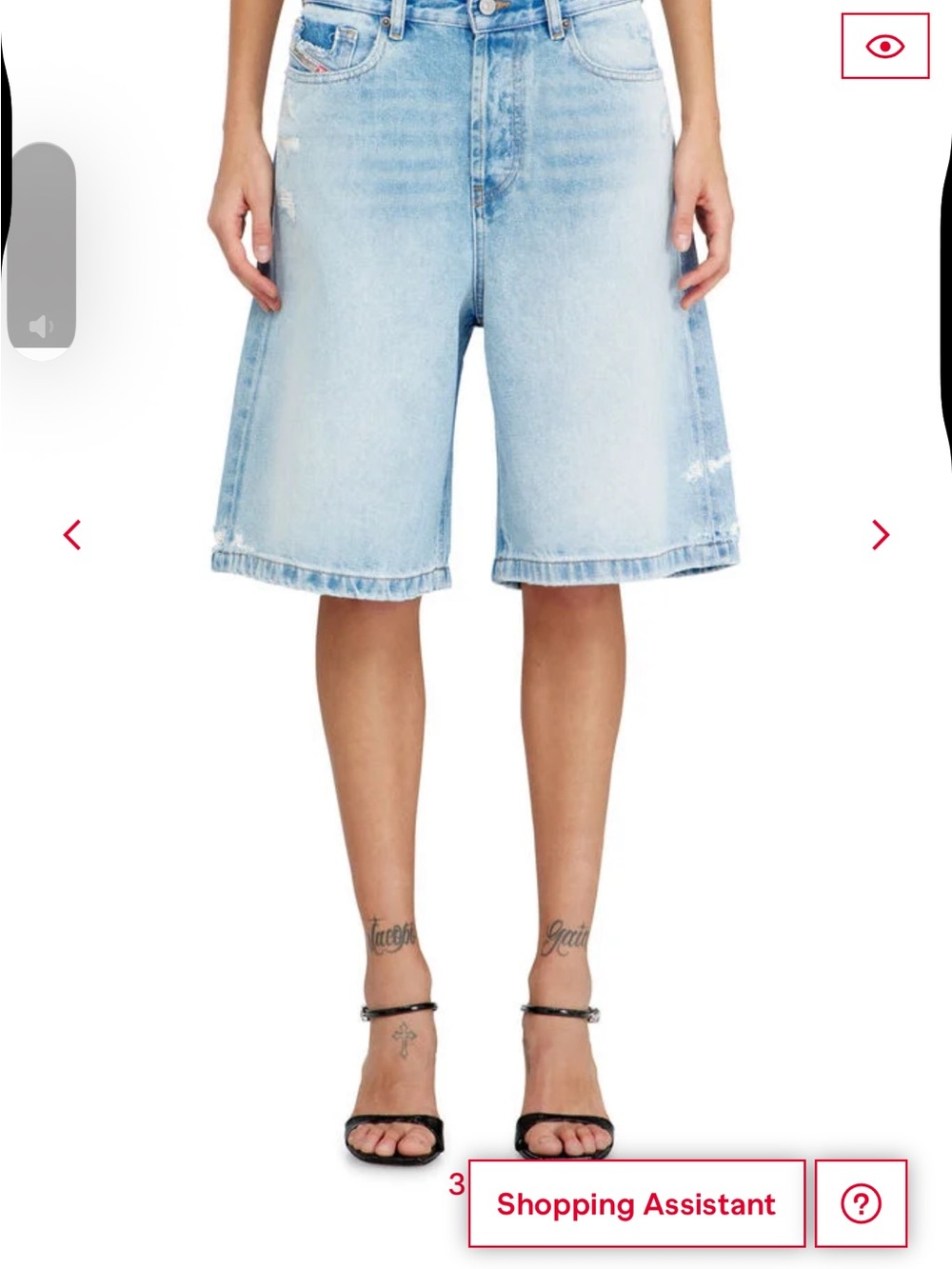 Diesel Light Blue Denim Bermuda Shorts